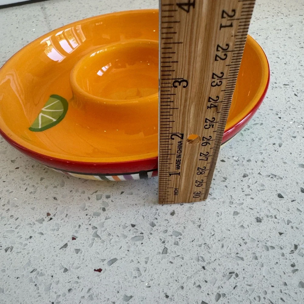 Crate & Barrel Mambo Margarita Salter or Chips and Salsa Serving Bowl
